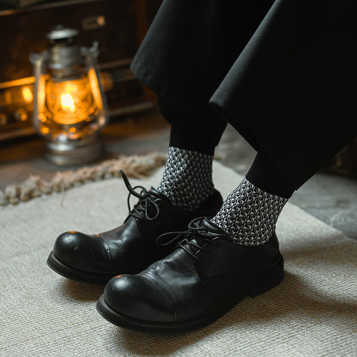 Chaussettes de sport noires à rayures pour homme