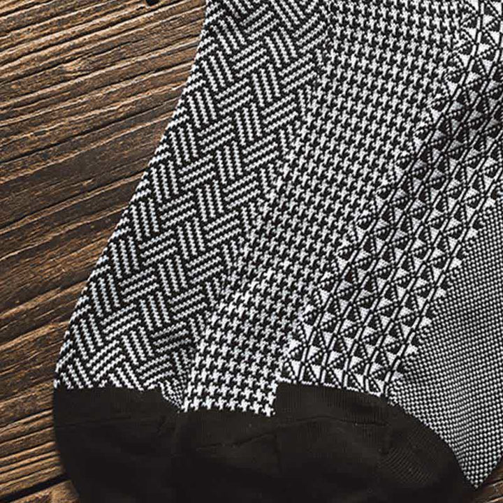 Chaussettes de sport noires à rayures pour homme