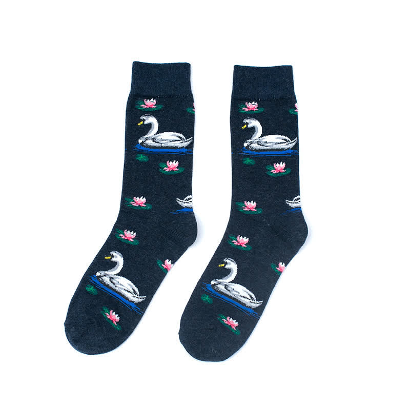 Chaussettes Funky Swimming Swan pour hommes