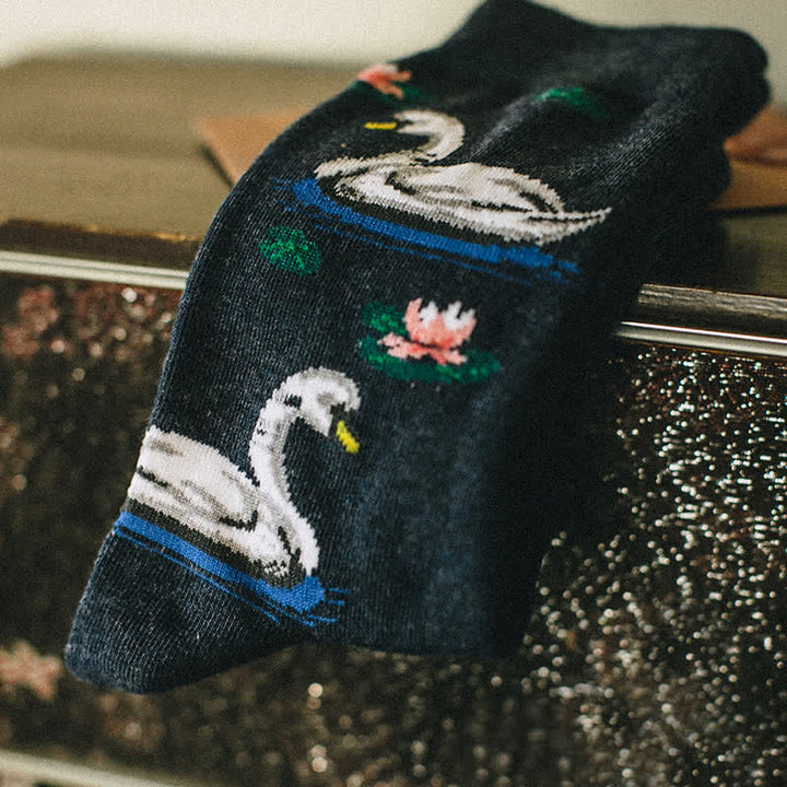 Chaussettes Funky Swimming Swan pour hommes