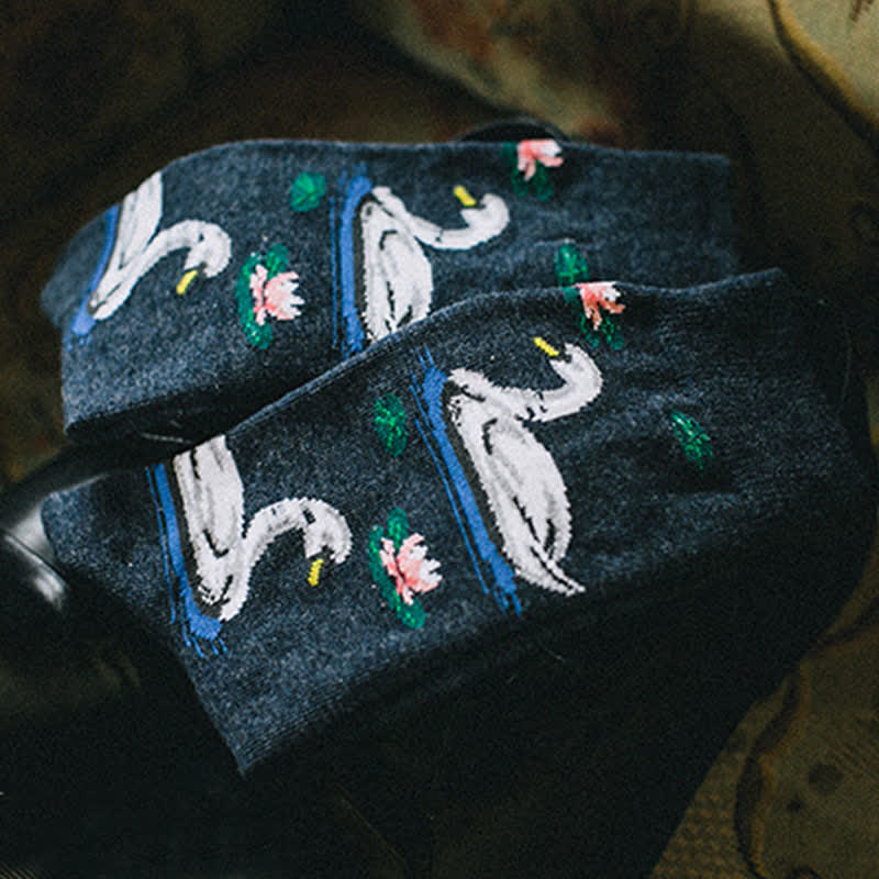 Chaussettes Funky Swimming Swan pour hommes