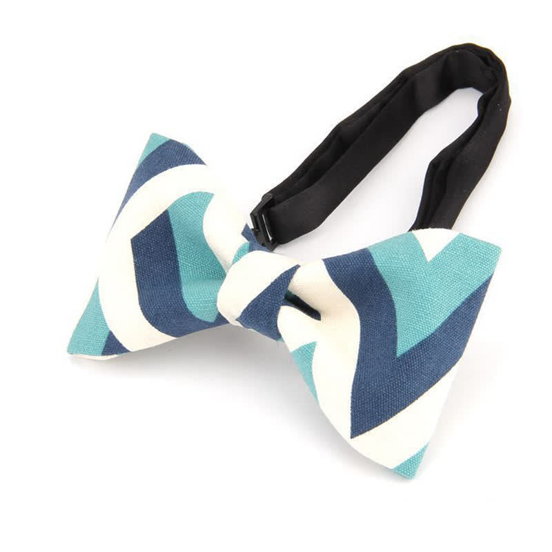 Nœud papillon en coton imprimé éblouissant et moderne pour homme