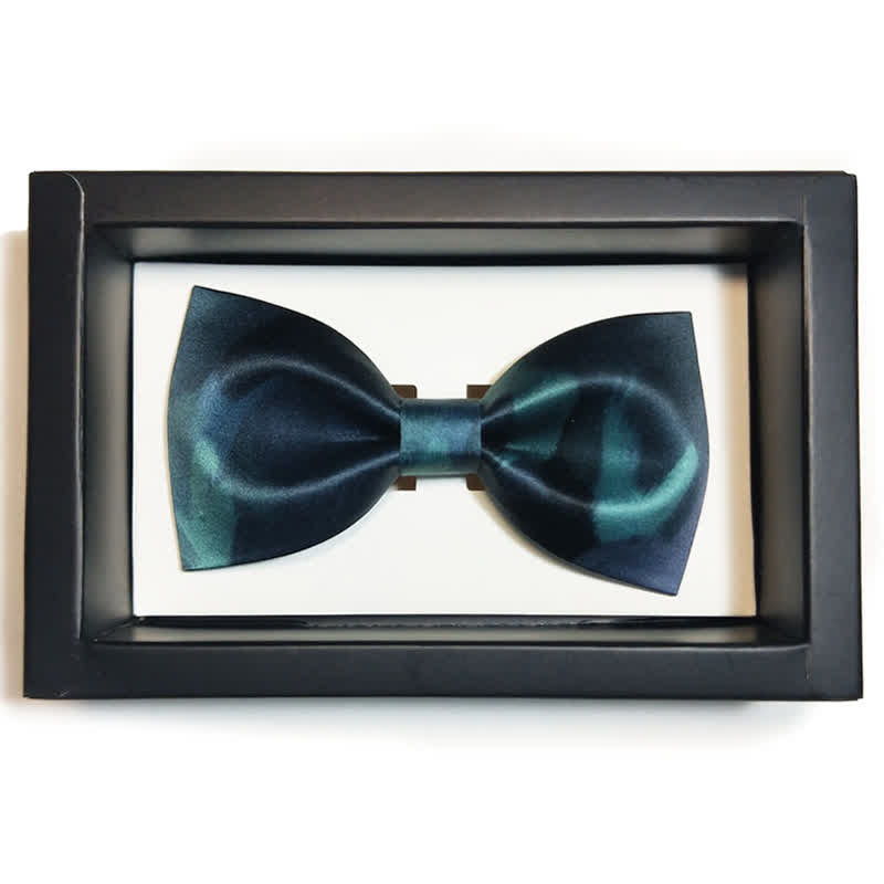 Nœud papillon fantaisie vert nuit foncé pour homme