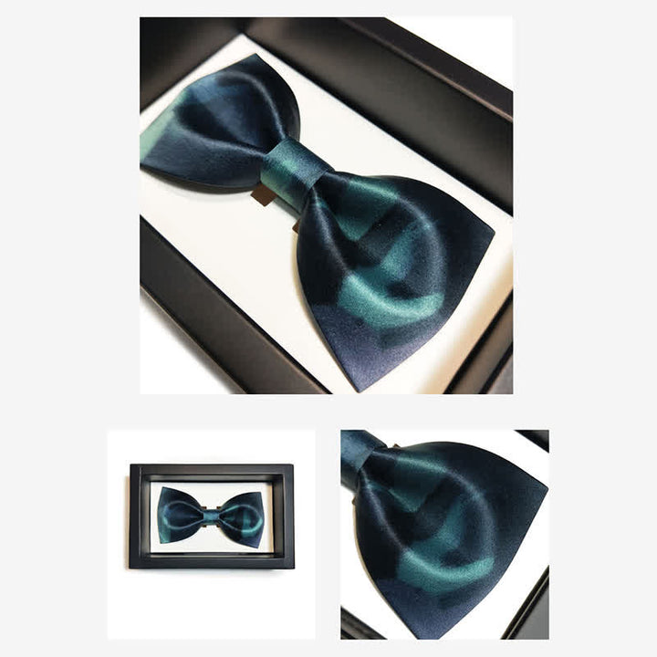 Nœud papillon fantaisie vert nuit foncé pour homme