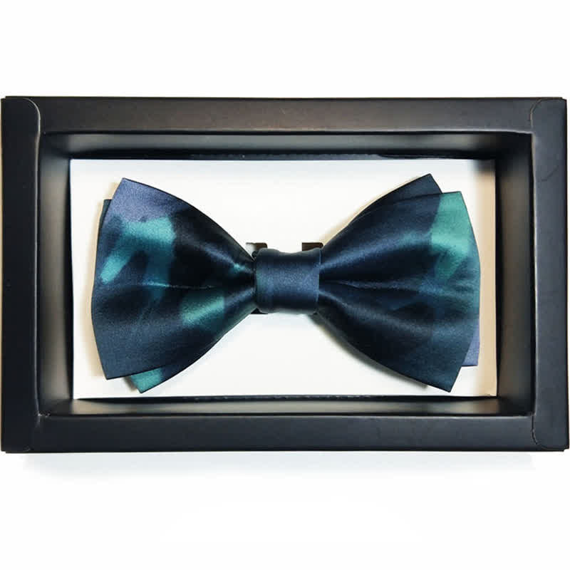 Nœud papillon fantaisie vert nuit foncé pour homme