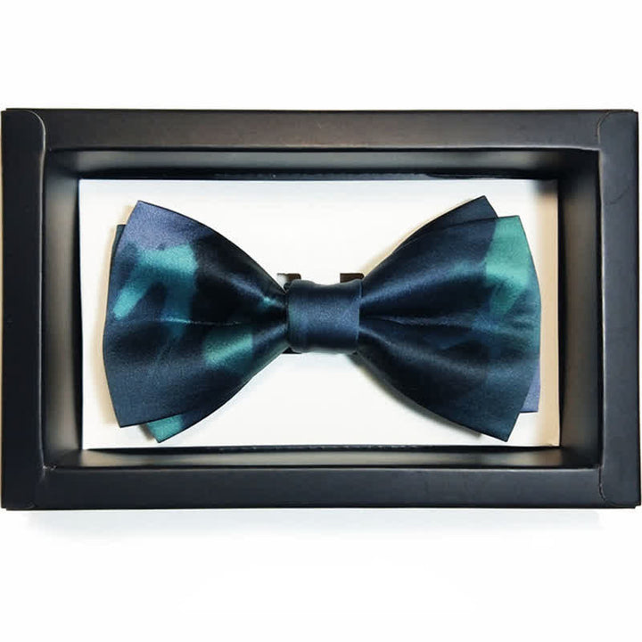 Nœud papillon fantaisie vert nuit foncé pour homme
