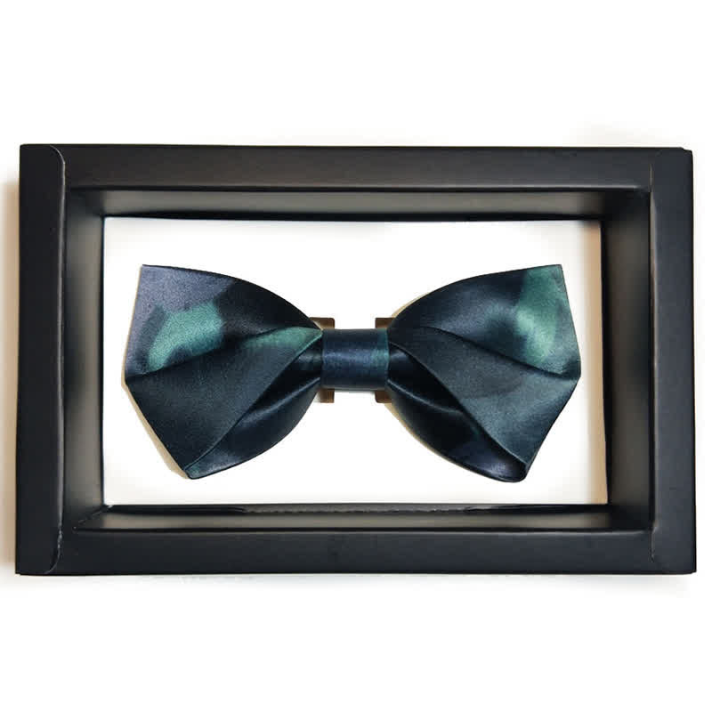 Nœud papillon fantaisie vert nuit foncé pour homme