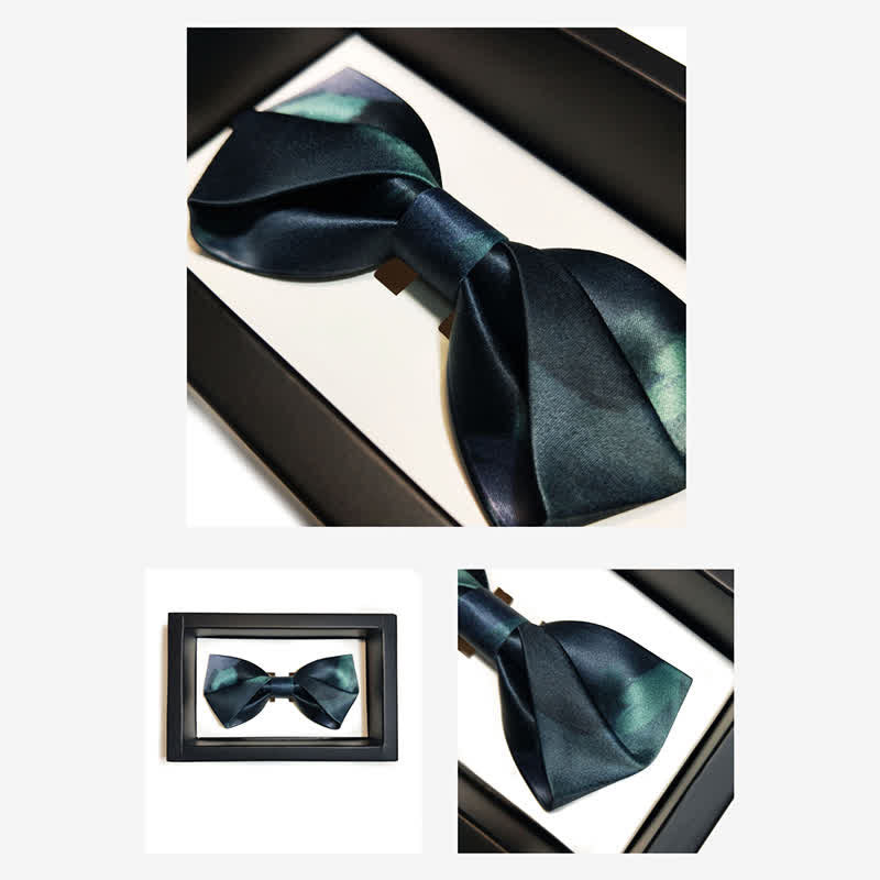 Nœud papillon fantaisie vert nuit foncé pour homme
