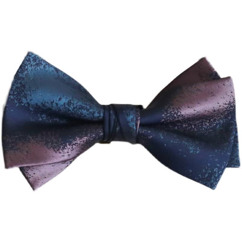 Nœud papillon de mariage bleu et violet pour homme