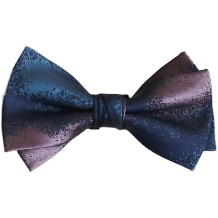 Nœud papillon de mariage bleu et violet pour homme