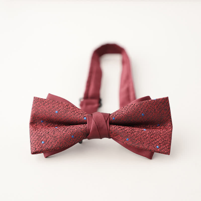 Nœud papillon double épaisseur à rayures et motifs floraux pour homme
