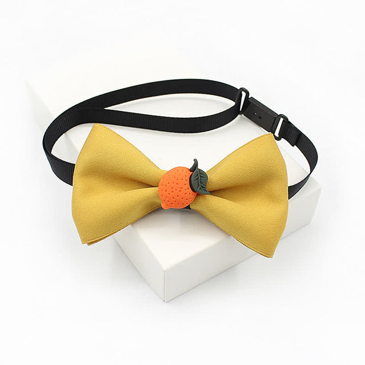 Nœud papillon de couleur unie en forme de fruit mignon pour enfant