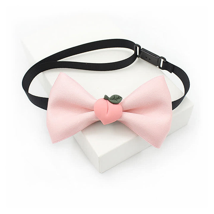 Nœud papillon de couleur unie en forme de fruit mignon pour enfant