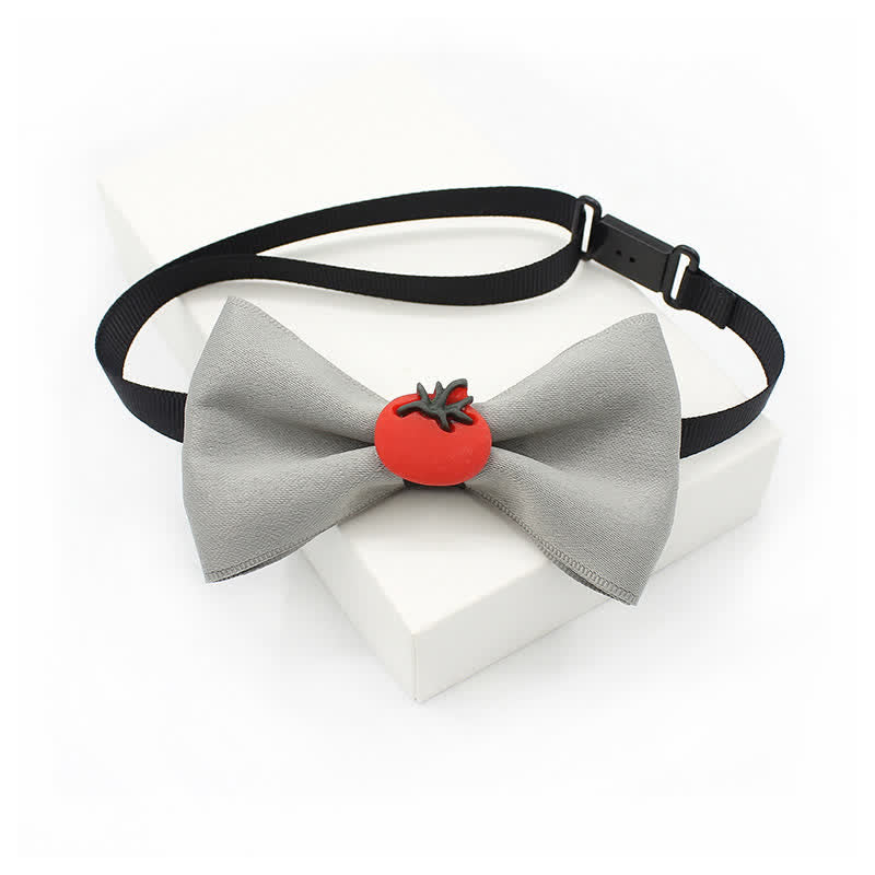 Nœud papillon de couleur unie en forme de fruit mignon pour enfant