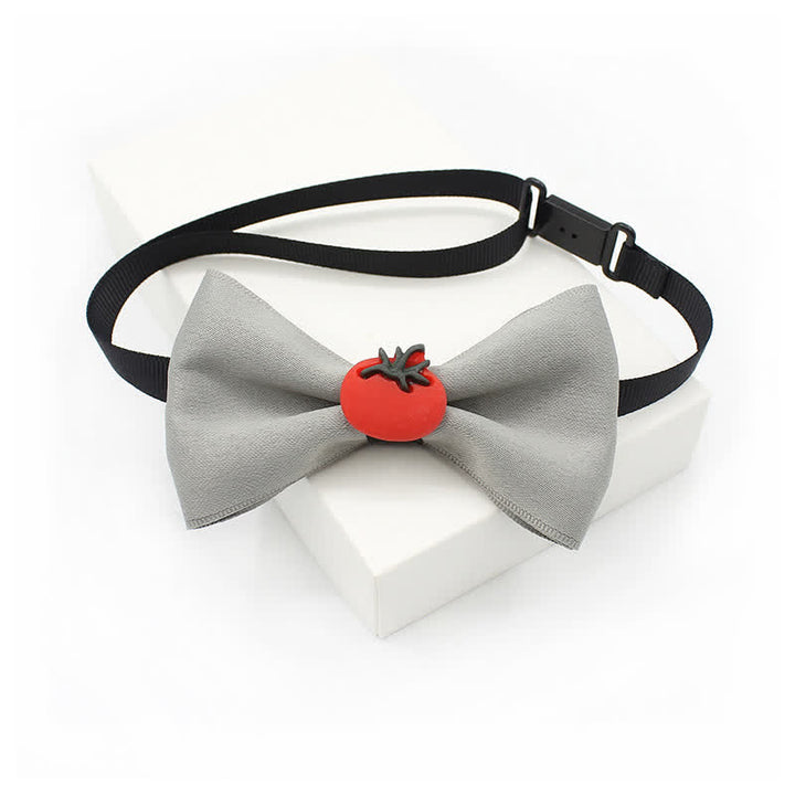 Nœud papillon de couleur unie en forme de fruit mignon pour enfant