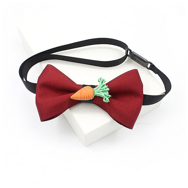 Nœud papillon de couleur unie en forme de fruit mignon pour enfant