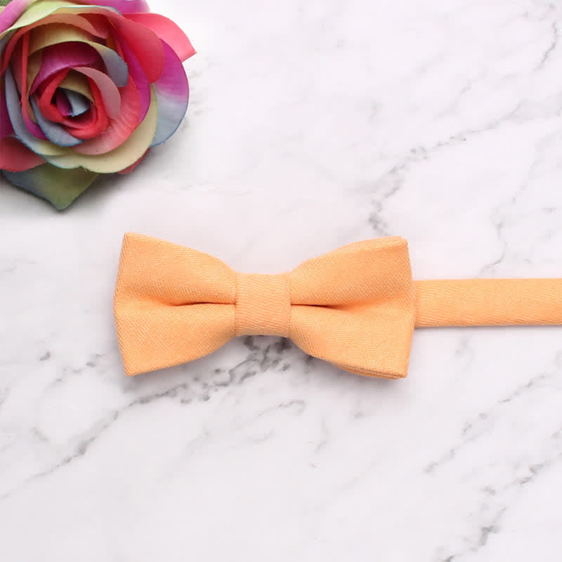 Nœud papillon simple et doux de couleur unie pour enfant