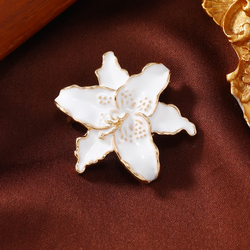 Broche florale émaillée pour femme en forme de petit tournesol