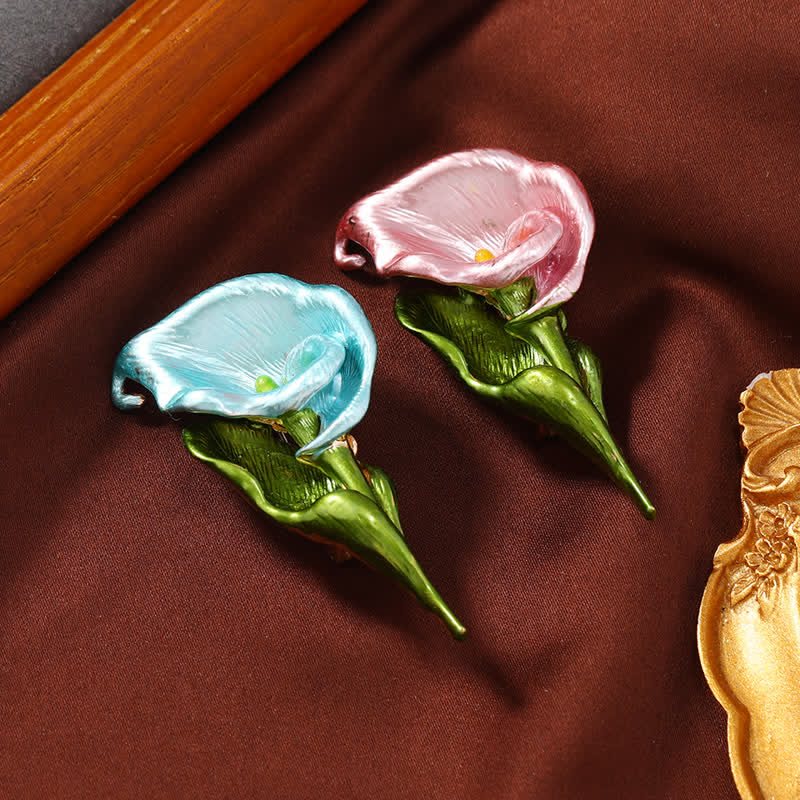 élégante Broche en émail avec œillet pour femme