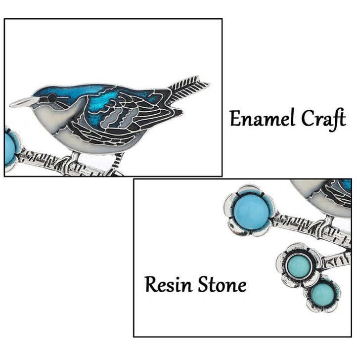 Broche tarte imitation turquoise bleue pour femme
