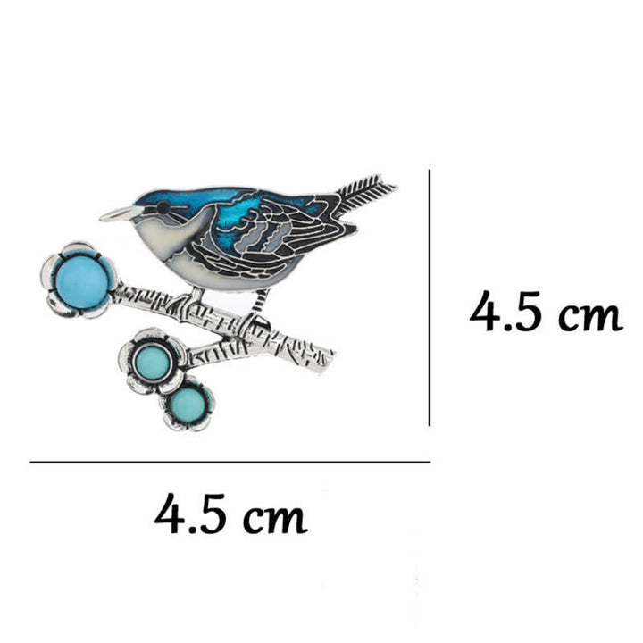 Broche tarte imitation turquoise bleue pour femme