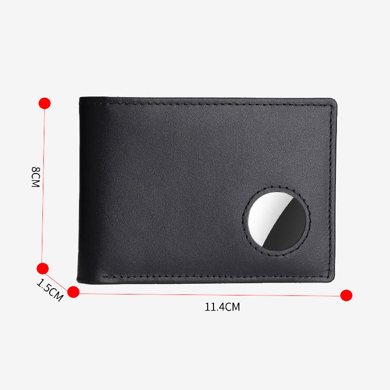 Portefeuille antivol en cuir avec blocage RFID et poche avant et support Airtag