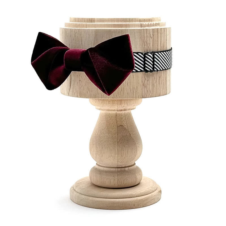 Nœud papillon en velours de couleur unie pour homme, série rouge foncé