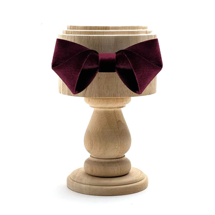Nœud papillon en velours de couleur unie pour homme, série rouge foncé