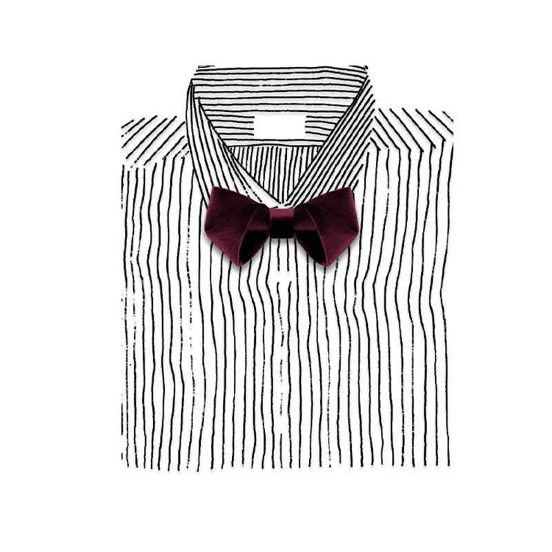 Nœud papillon en velours de couleur unie pour homme, série rouge foncé