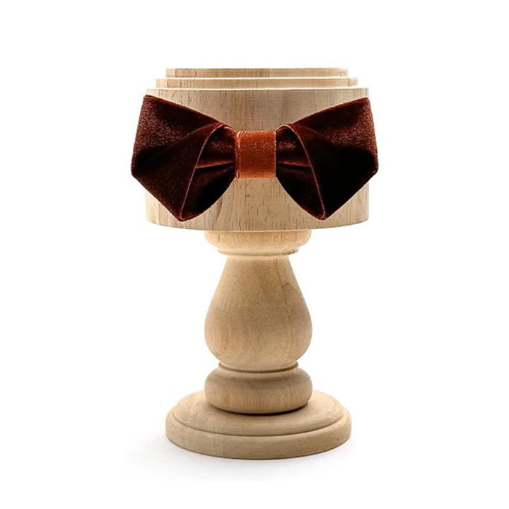 Nœud papillon en velours de couleur unie pour homme, série rouge foncé