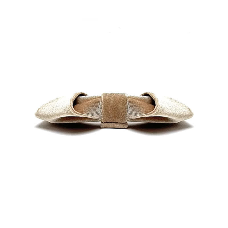 Nœud papillon en velours de couleur unie pour homme, série marron champagne
