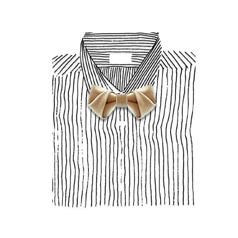 Nœud papillon en velours de couleur unie pour homme, série marron champagne