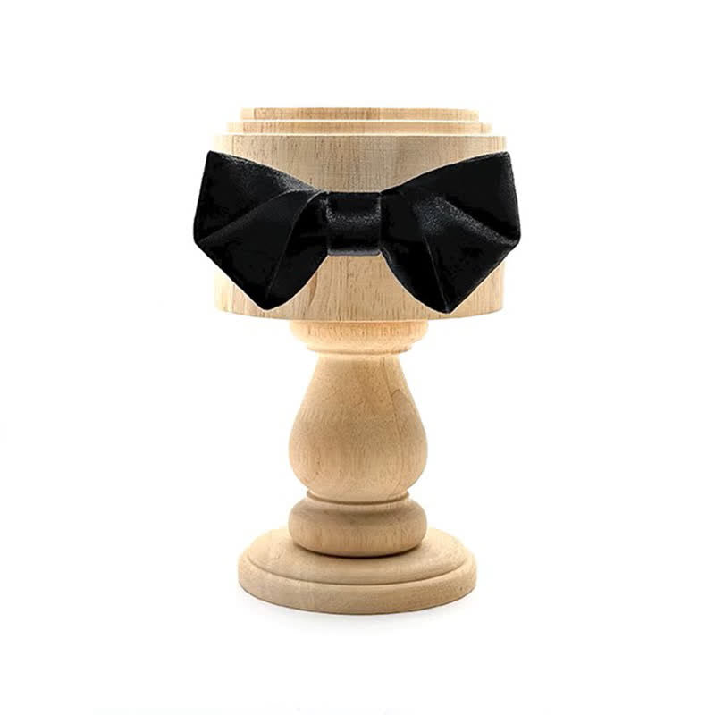 Nœud papillon en velours de couleur unie pour homme série Black Night