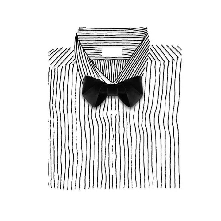 Nœud papillon en velours de couleur unie pour homme série Black Night