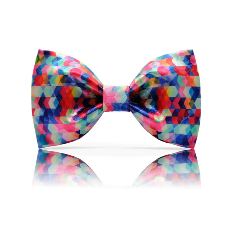 Nœud papillon à imprimé coloré pour homme avec motif kaléidoscope éblouissant