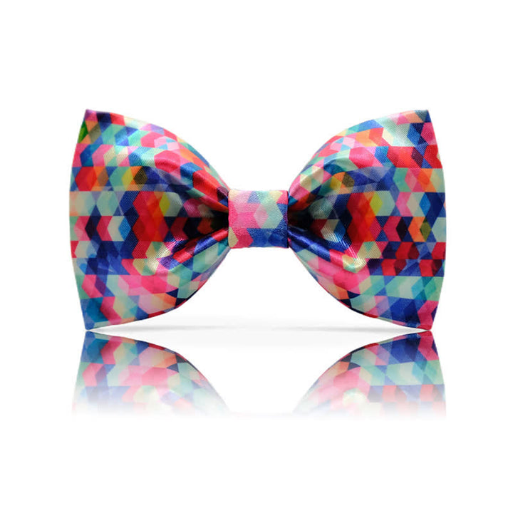 Nœud papillon à imprimé coloré pour homme avec motif kaléidoscope éblouissant