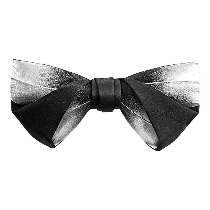 Nœud papillon à plumes pour homme avec dégradé de galaxie étoilée