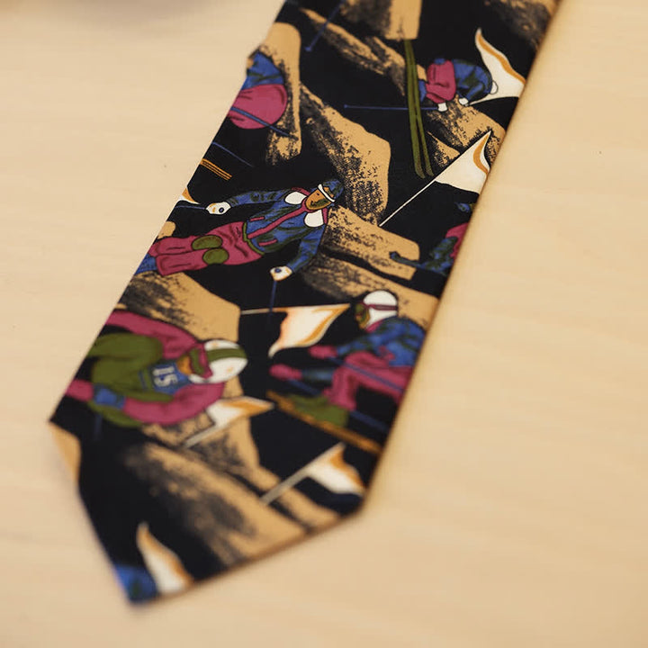 Cravate Gentleman à motif de ski pour homme