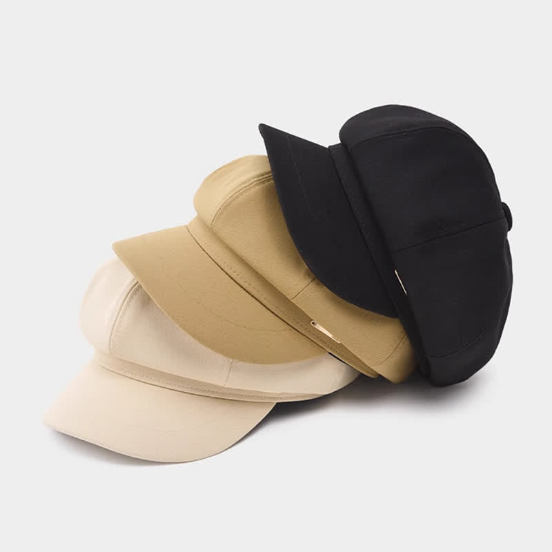 Béret rond classique à bord court