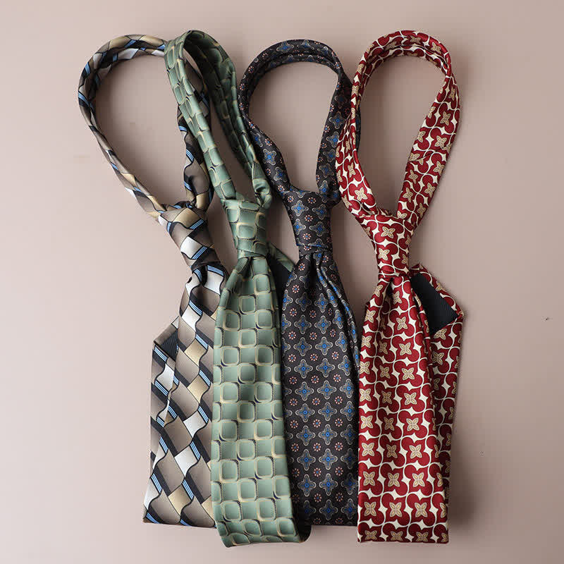 Cravate à motif géométrique vintage pour homme