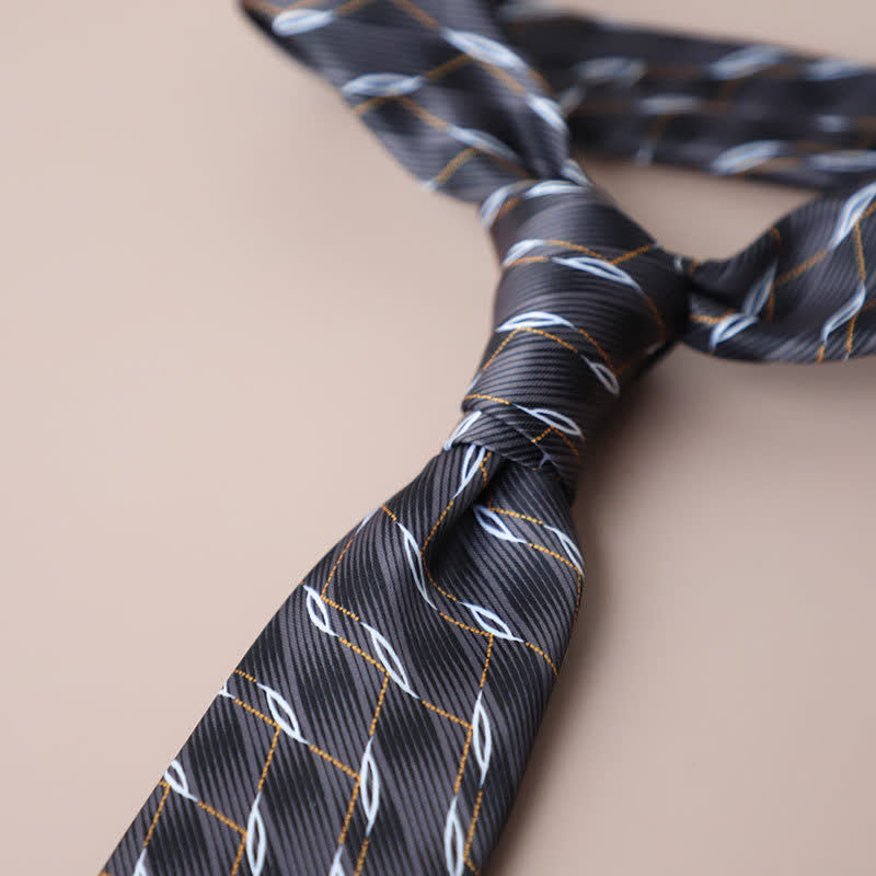 Cravate à motif géométrique vintage pour homme