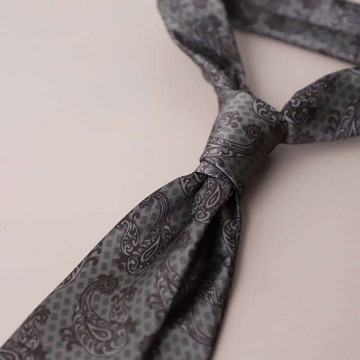 Cravate à motif géométrique vintage pour homme