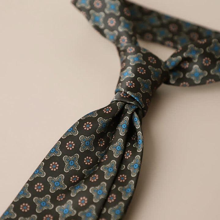 Cravate à motif géométrique vintage pour homme