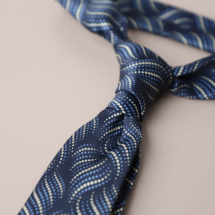 Cravate à motif géométrique vintage pour homme