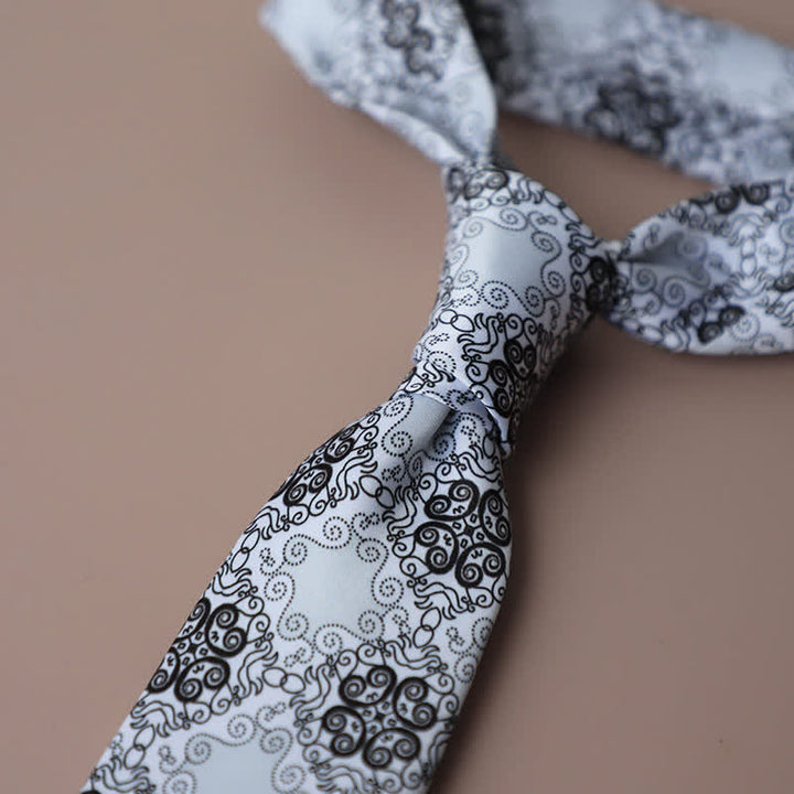Cravate à motif géométrique vintage pour homme