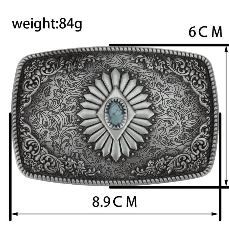 Ceinture en cuir à boucle automatique pour homme avec motif floral gravé