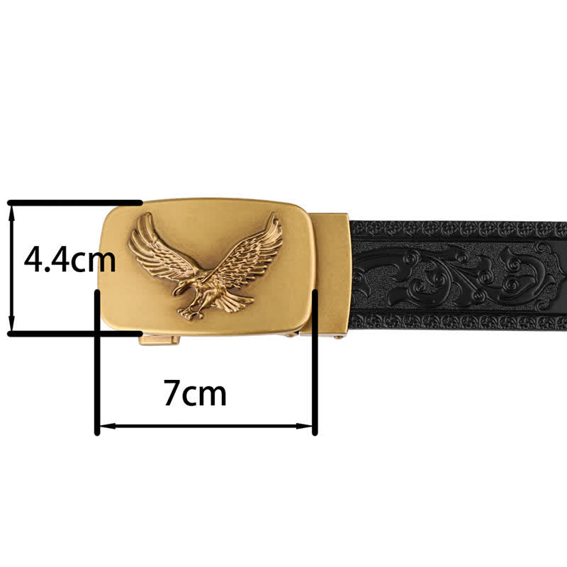 Ceinture en cuir à boucle automatique Flying Eagle pour homme