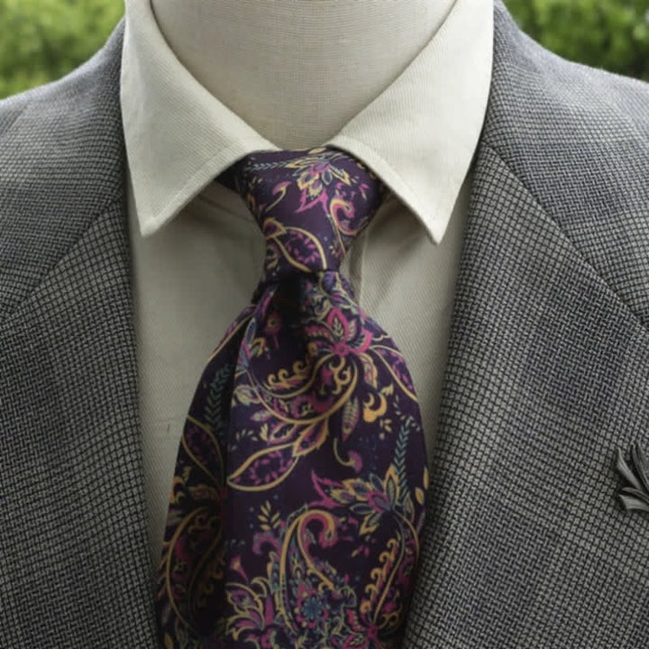 Cravate Boho à motif floral fantastique pour homme