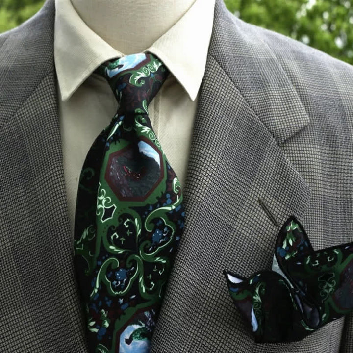 Cravate Boho à motif floral fantastique pour homme