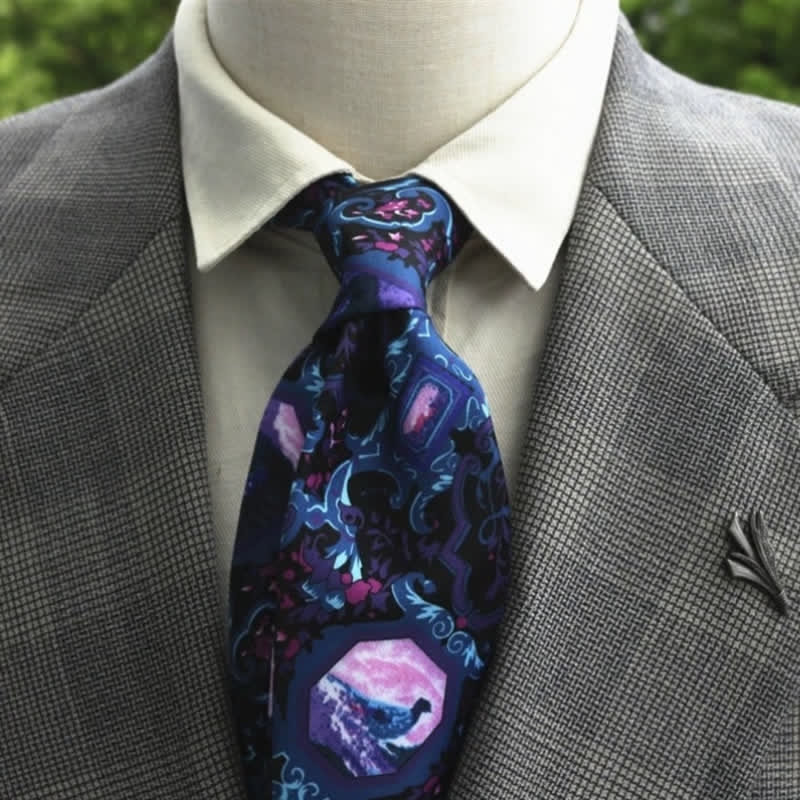 Cravate Boho à motif floral fantastique pour homme